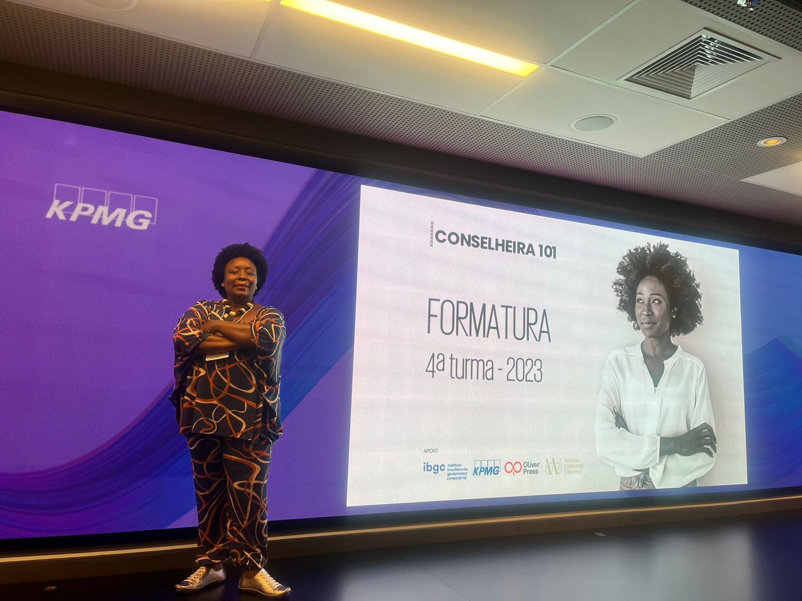 Palestrante Gabriela Rocha na formatura da Turma 4 do Conselheira 101