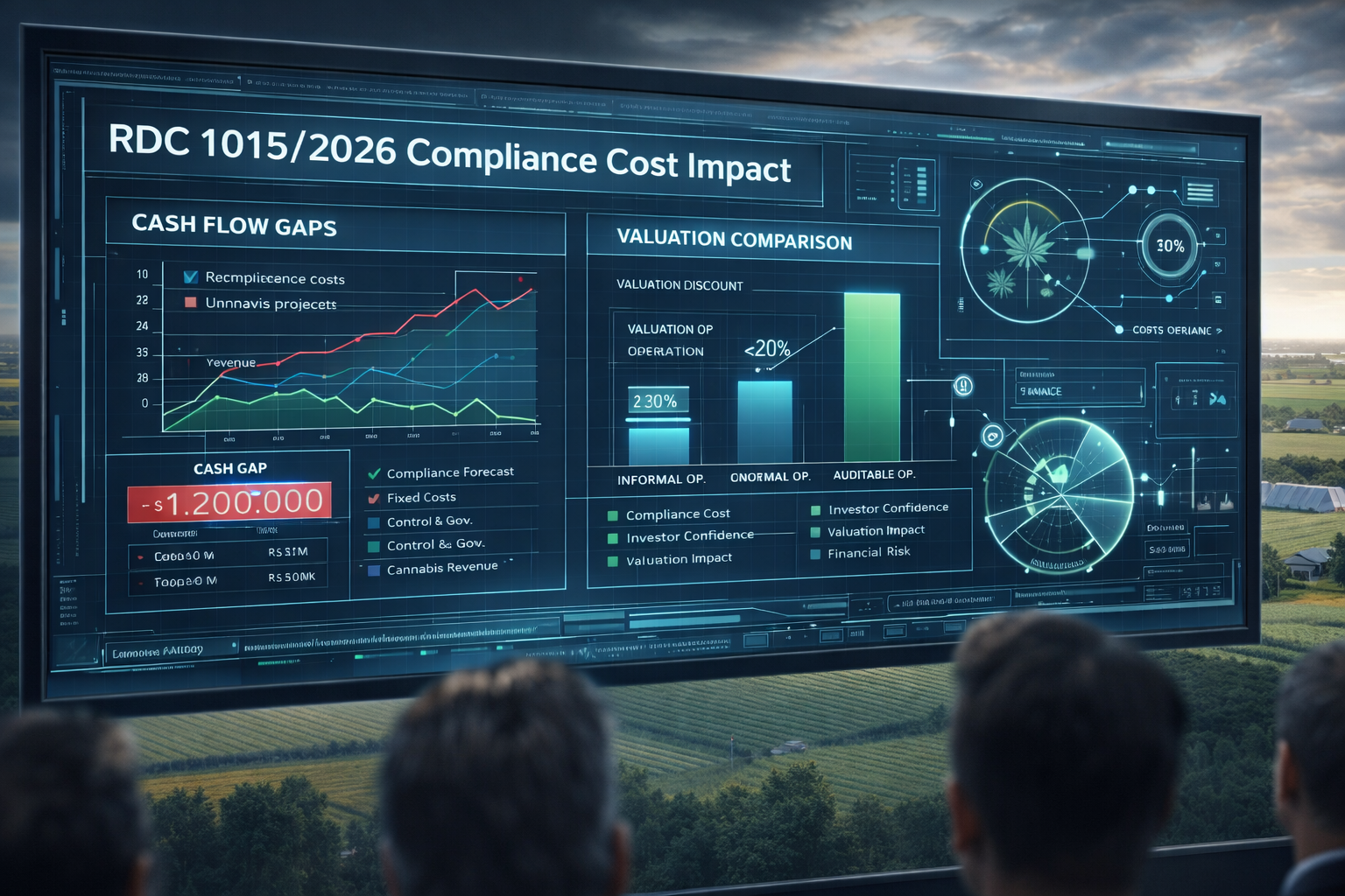 Impacto financeiro do compliance RDC 1015/2026 no caixa e valuation de projetos de cannabis no agro