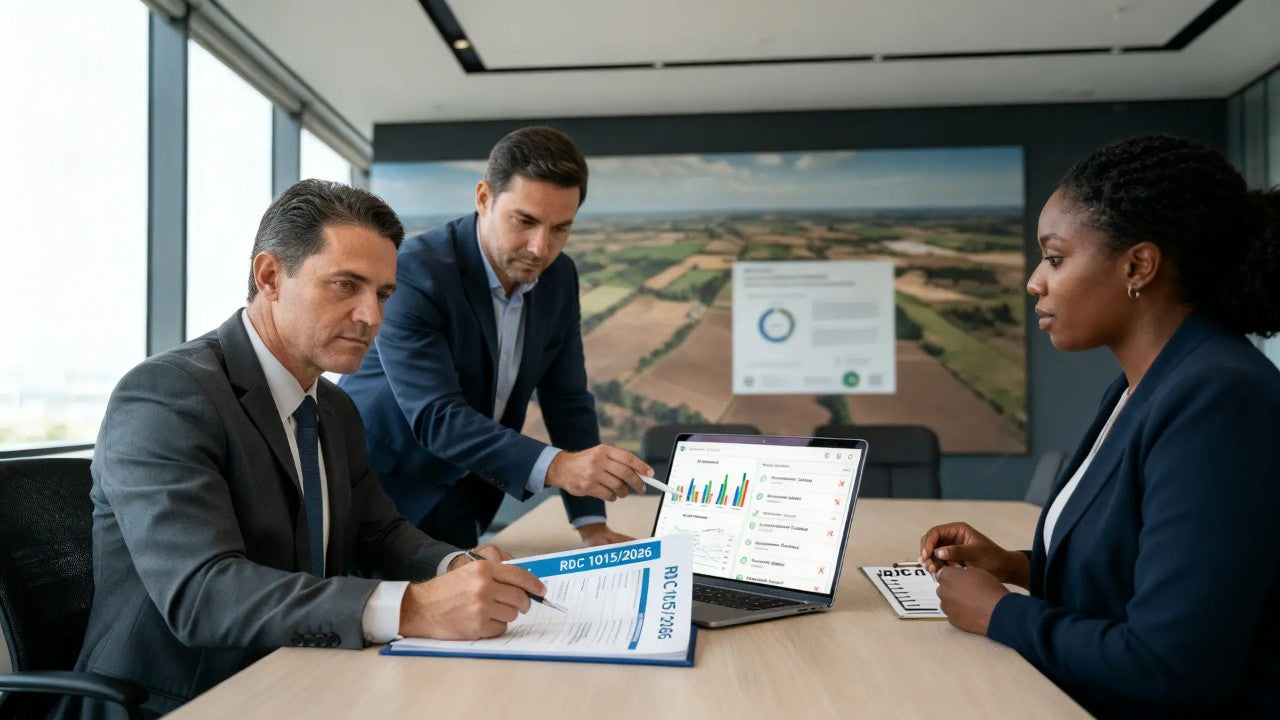 Investidor do agro avaliando checklist de due diligence RDC 1015/2026 para projeto de cannabis