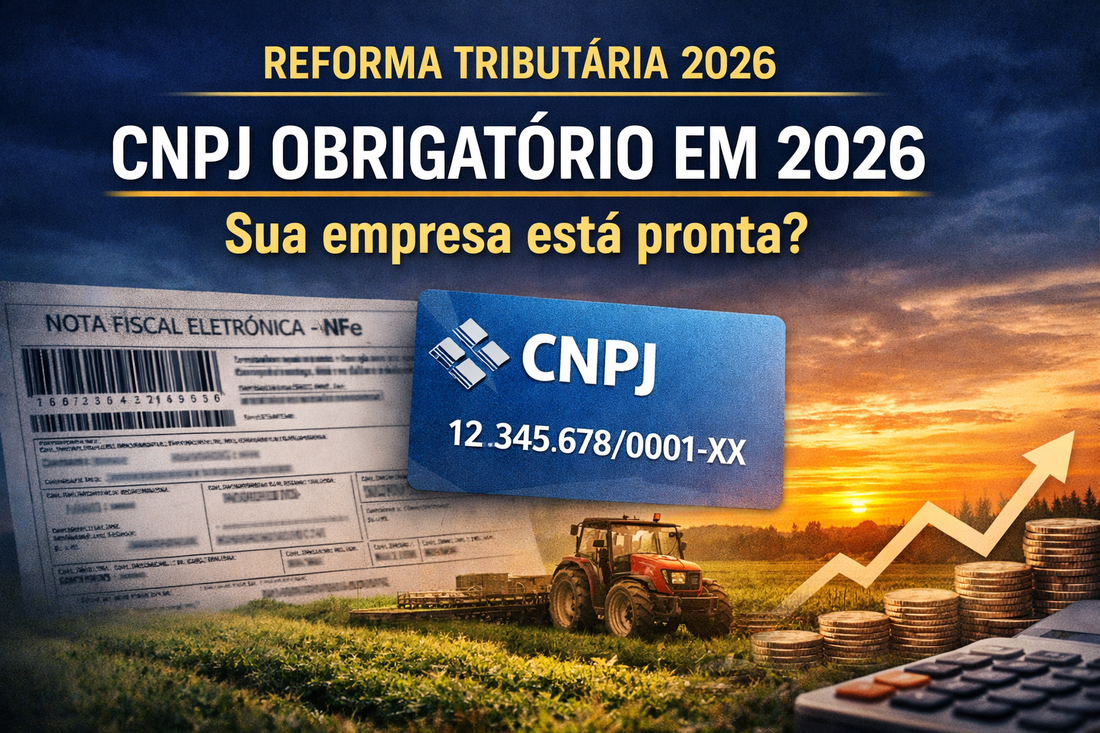 Card Reforma Tributária 2026 com destaque para CNPJ obrigatório e preparação das empresas